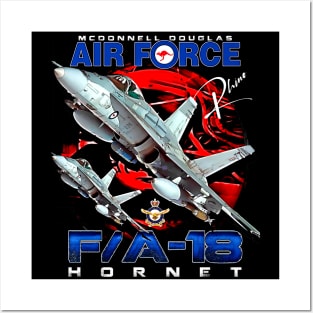 RAAF Australian Air Force FA18 Hornet Fighterjet Posters and Art